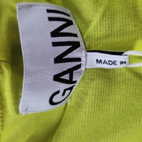 Ganni Stretch Dress T3135 size 34 sulphur - Picture 4 of 5